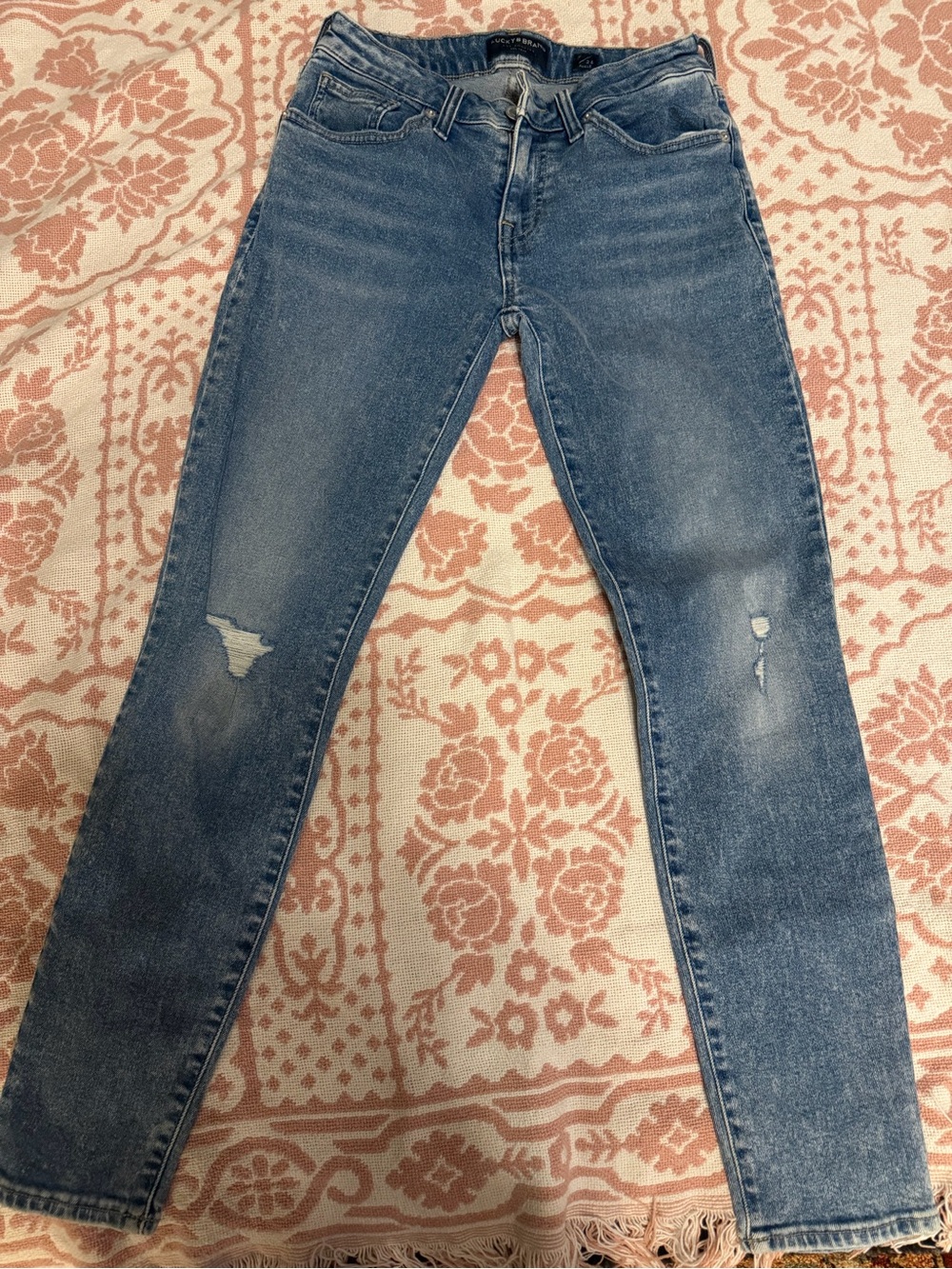 Lucky Brand Light Blue Distressed Skinny Jeans